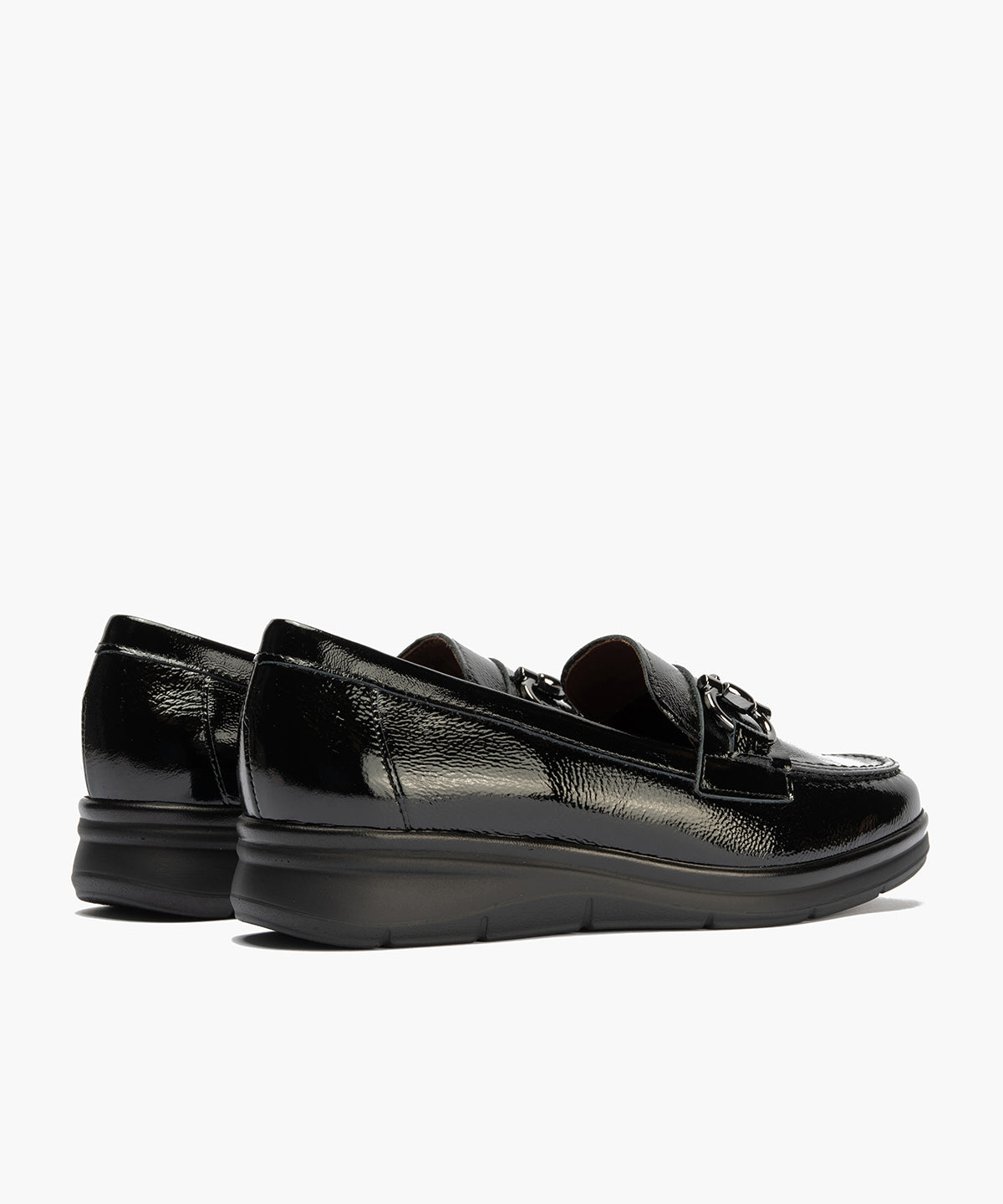 Mocasín en Charol con Adorno Negro
