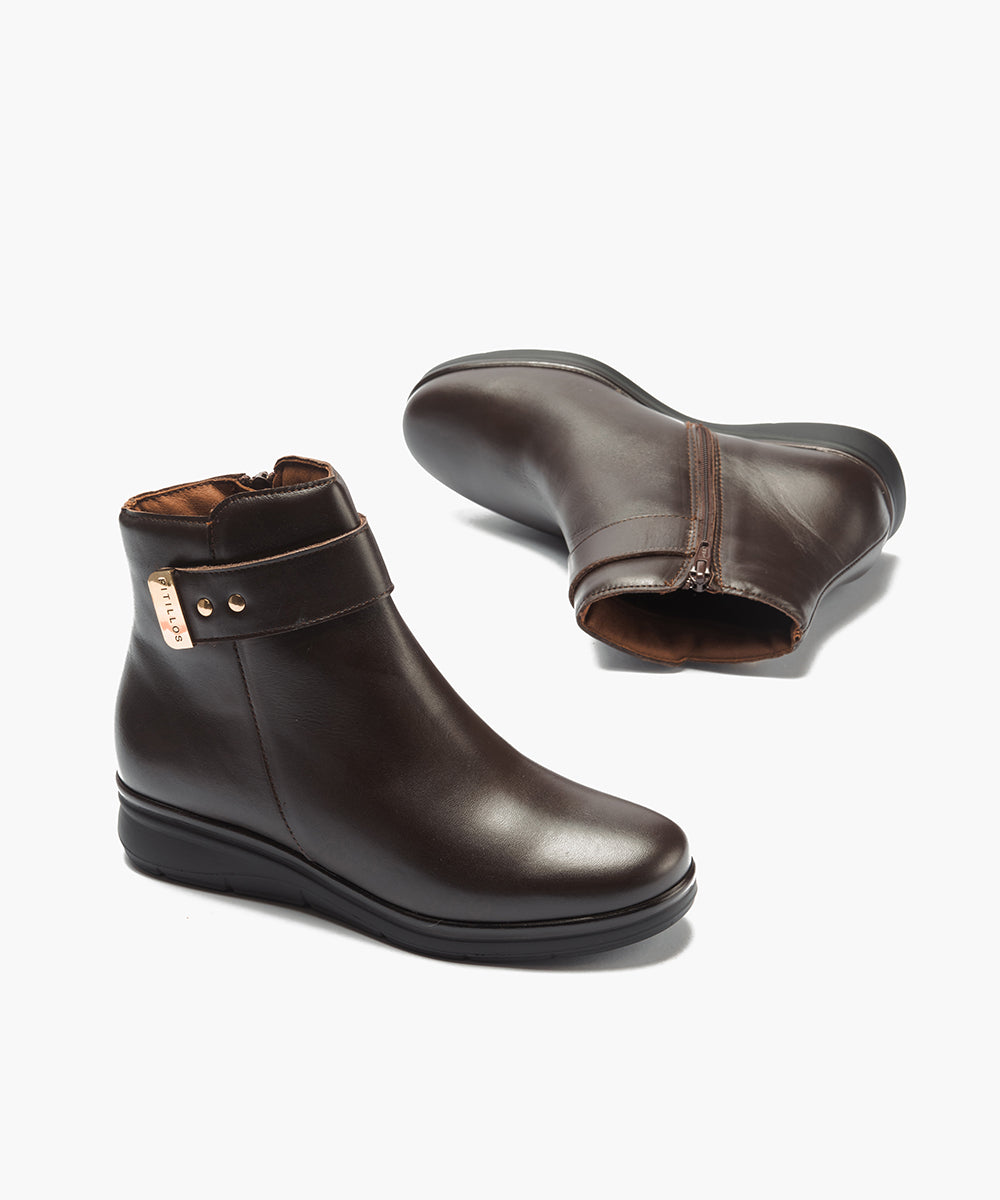 Botín napa con adorno Marrón