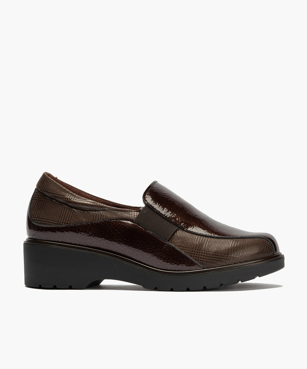Gucci con elásticos combinado charol con lycra Marrón