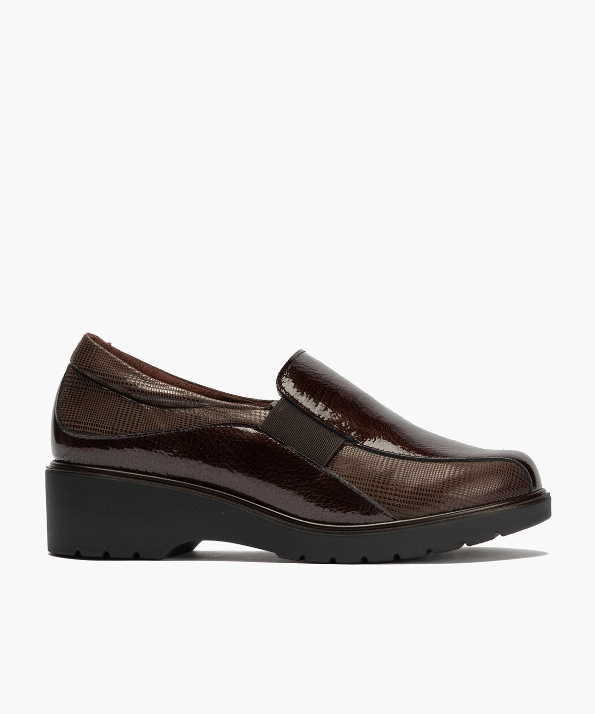 Gucci con elásticos combinado charol con lycra Marrón