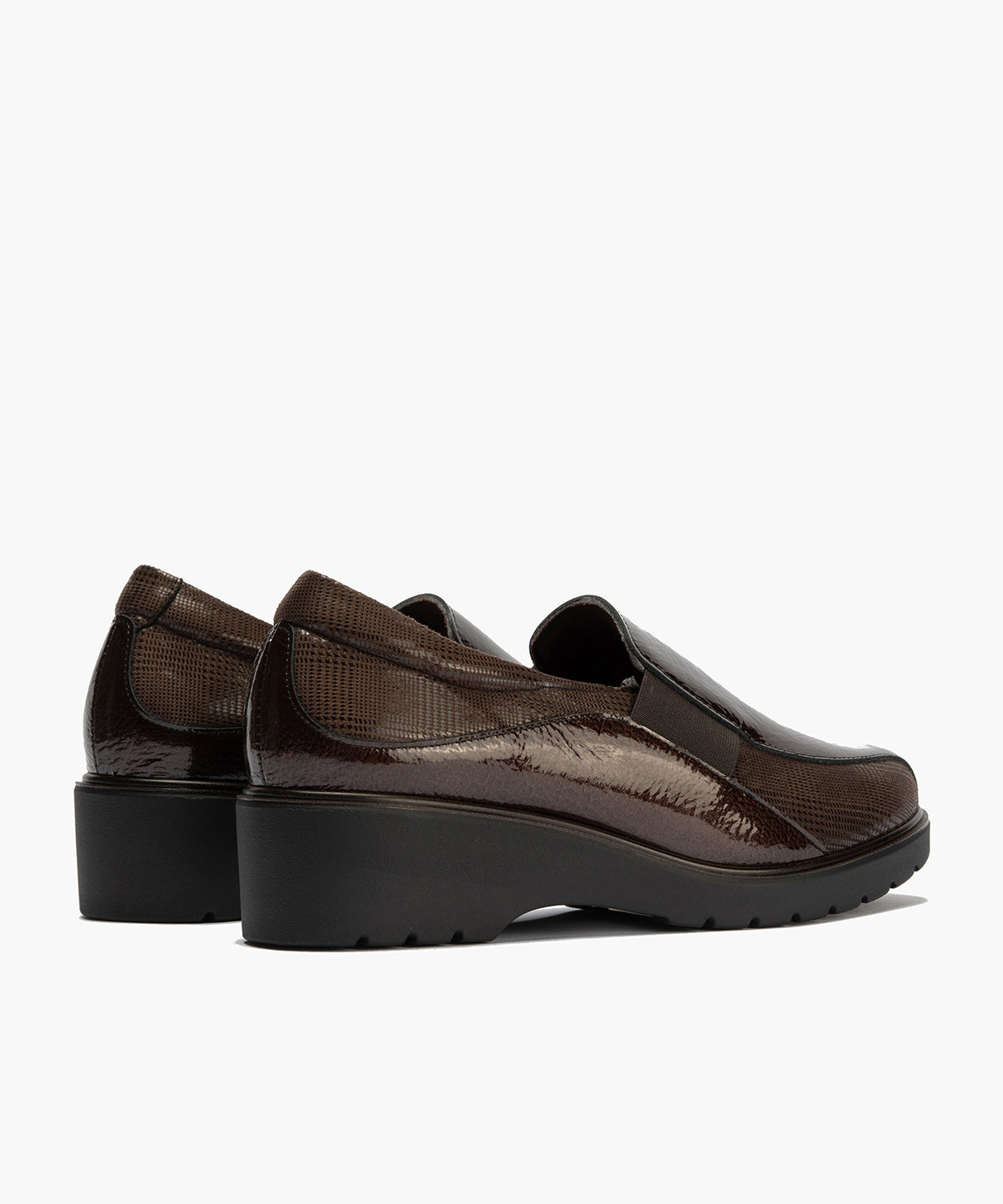 Gucci con elásticos combinado charol con lycra Marrón
