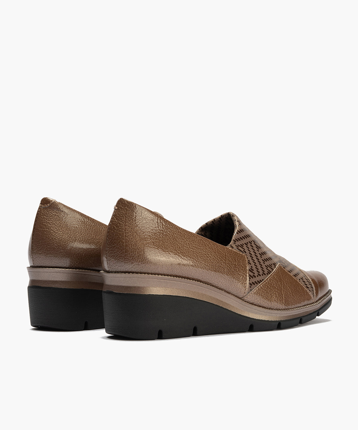 Abotinado combinado charol con lycra Topo