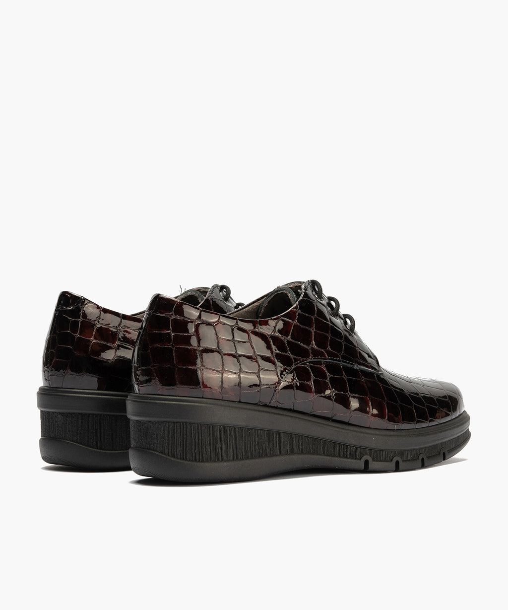Blucher en charol coco Burdeos