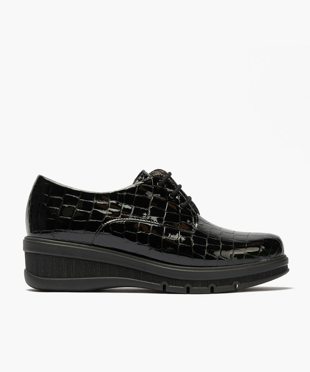Blucher en charol coco Negro