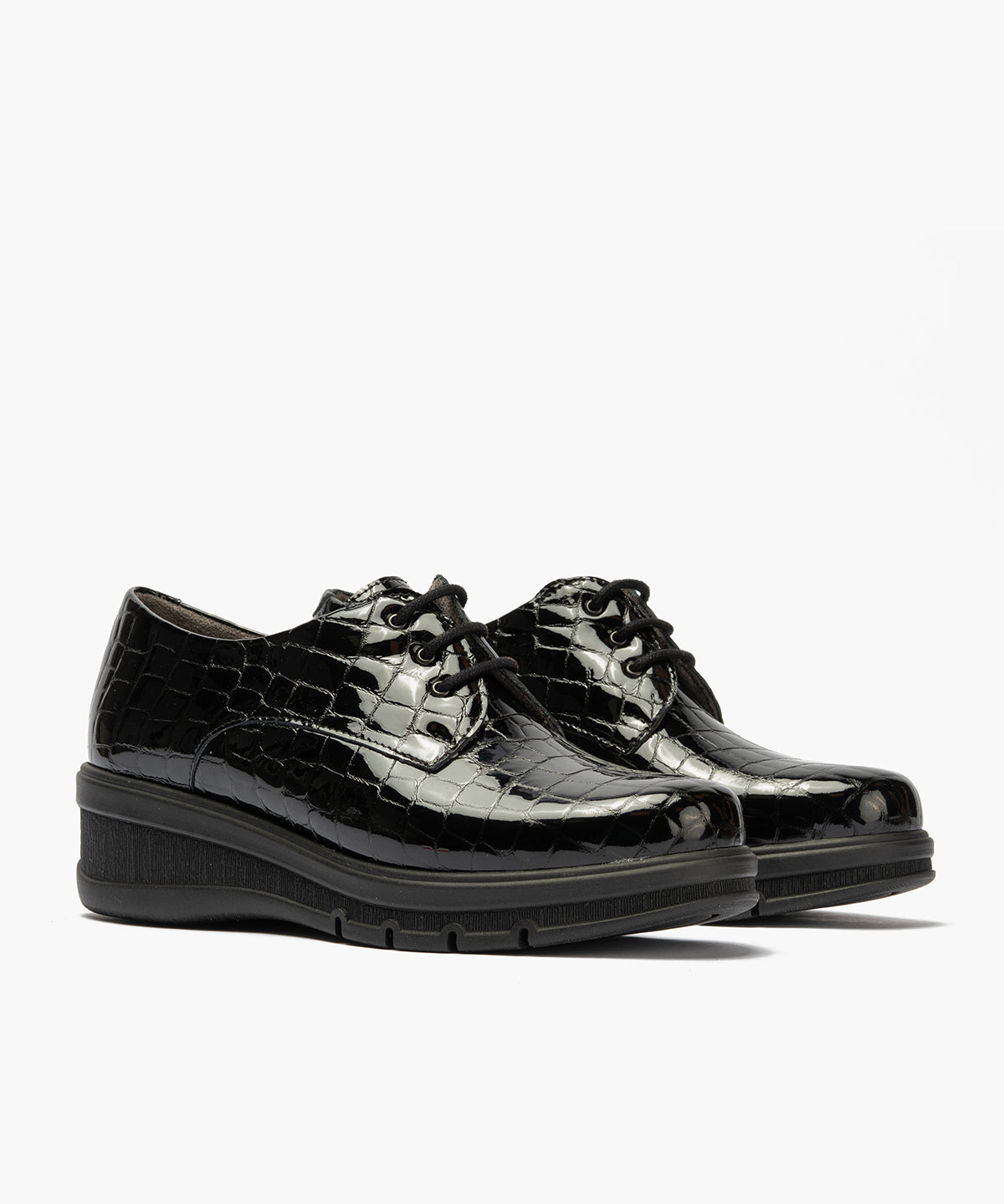 Blucher en charol coco Negro