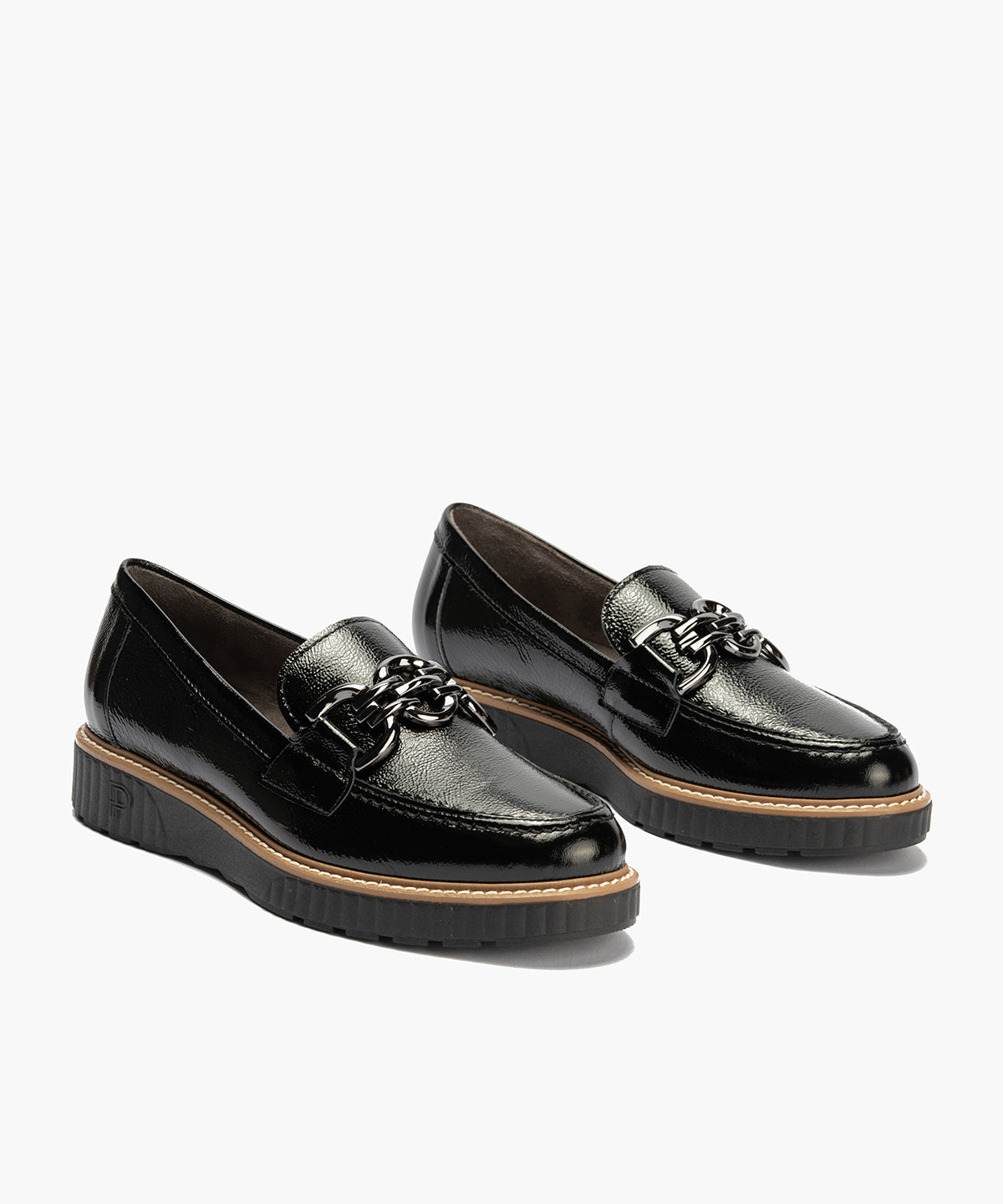 Mocasín con adorno en charol Negro