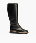 Bota alta en napa Negro