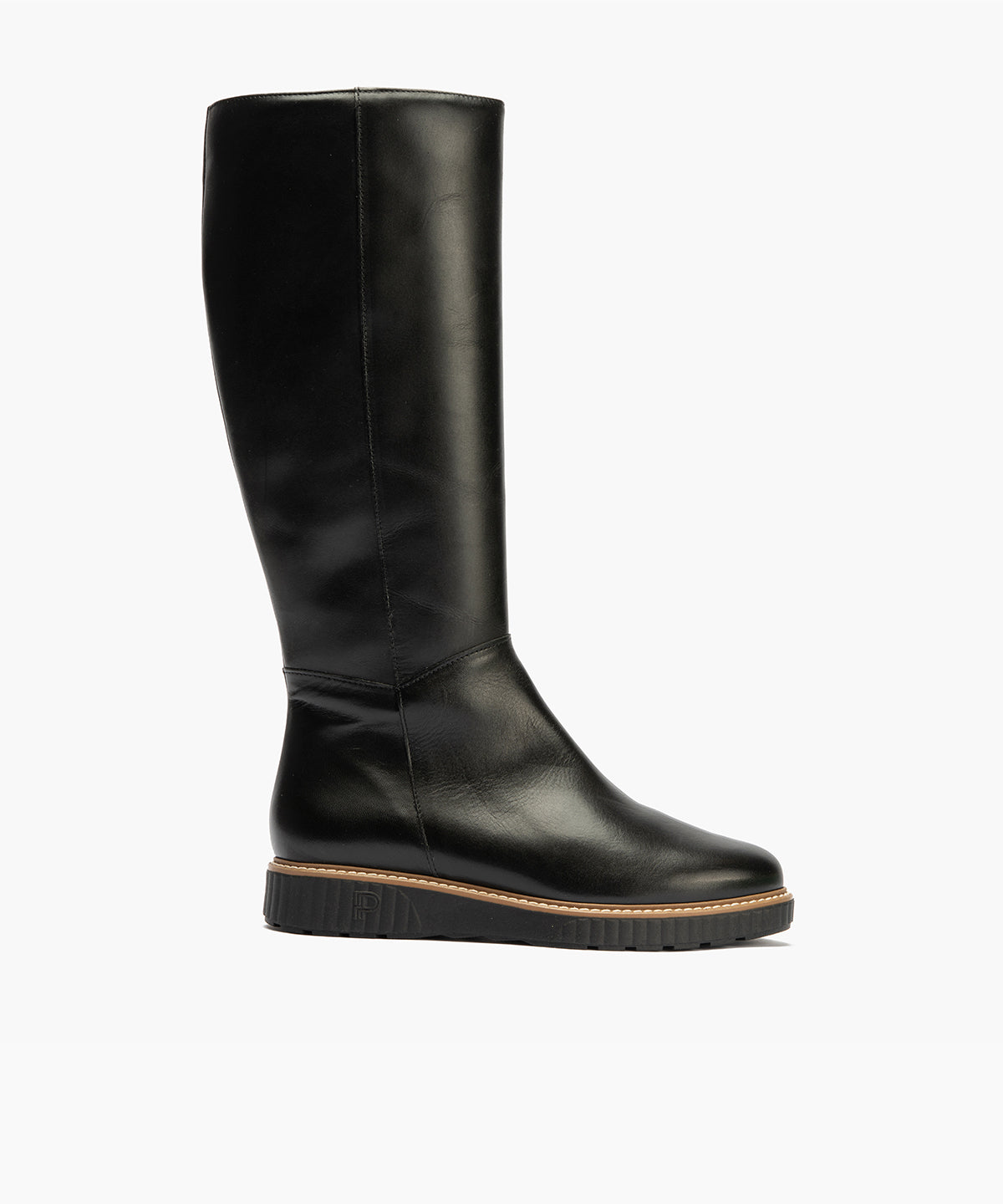 Bota alta en napa Negro