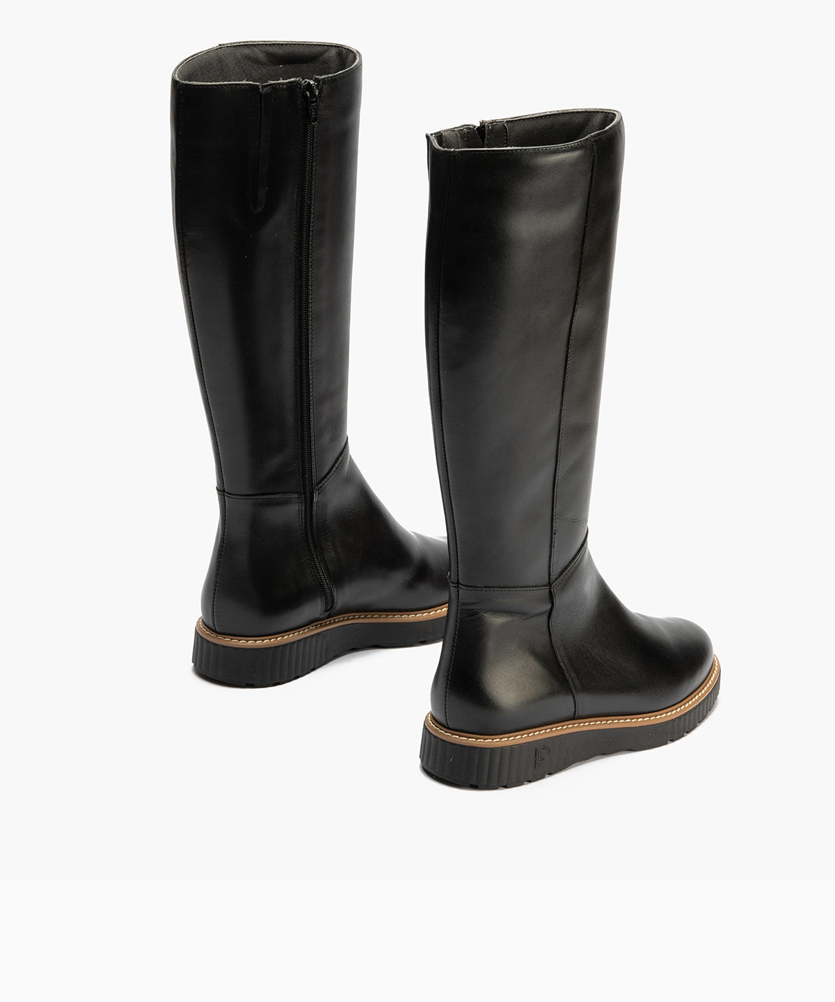 Bota alta en napa Negro