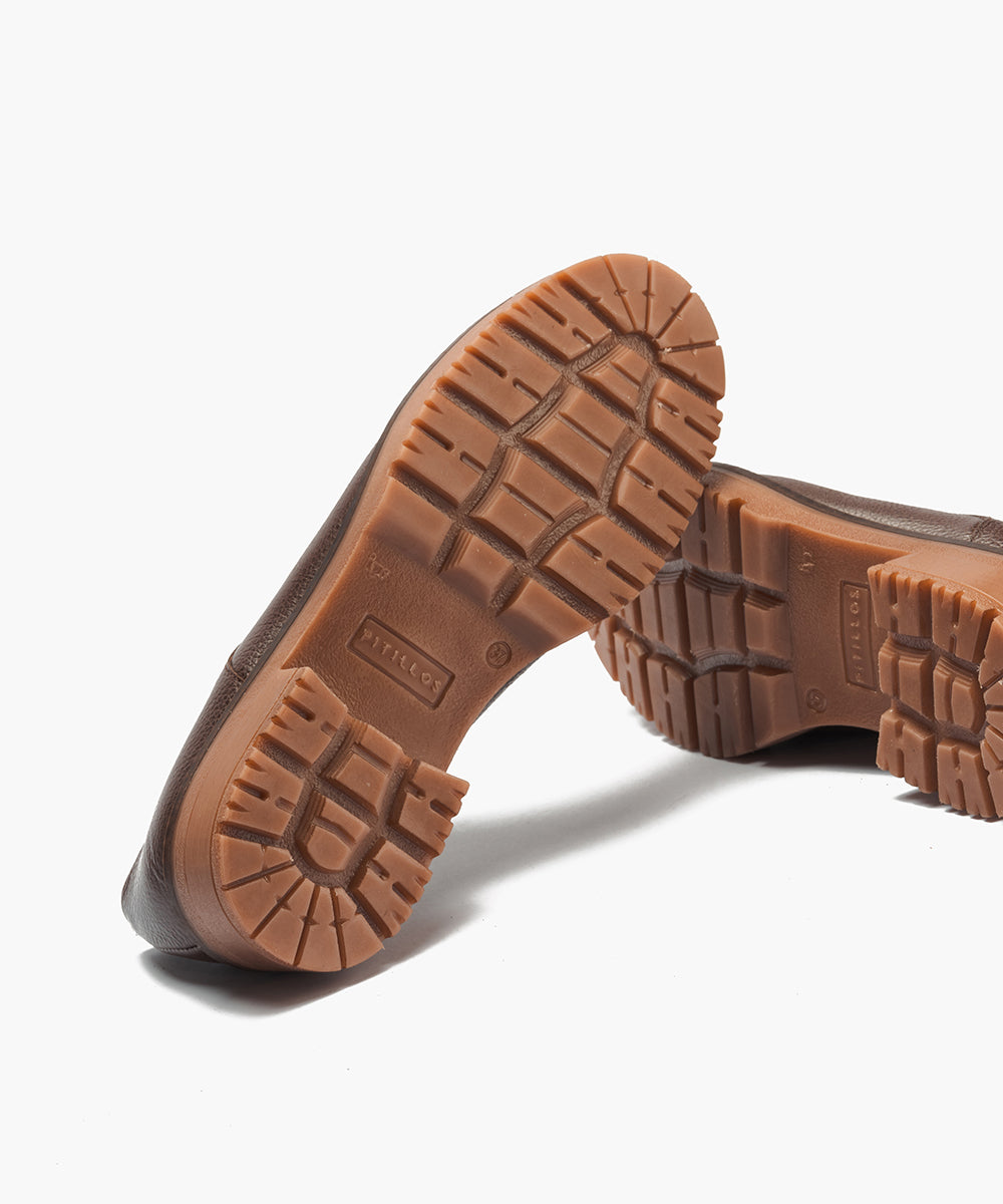 Blucher en napa con grano Marrón