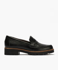Mocasín antifaz con napa con grano combinado Negro