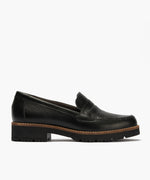 Mocasín antifaz con napa con grano combinado Negro