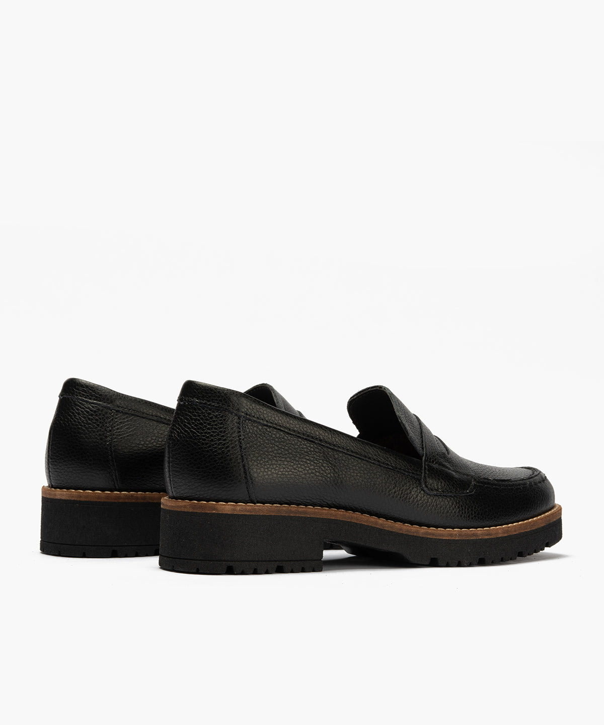 Mocasín antifaz con napa con grano combinado Negro
