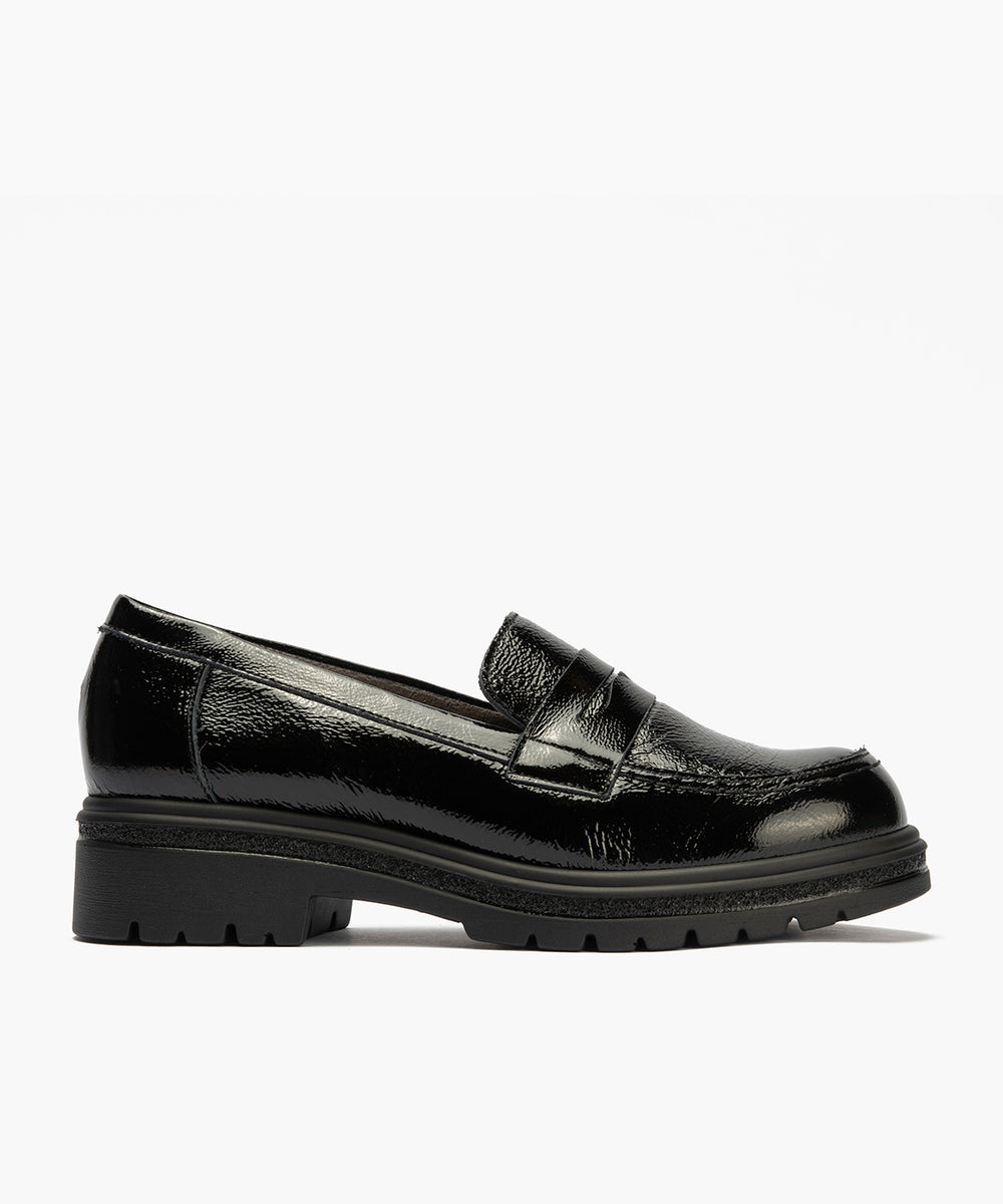 Mocasín antifaz en charol Negro
