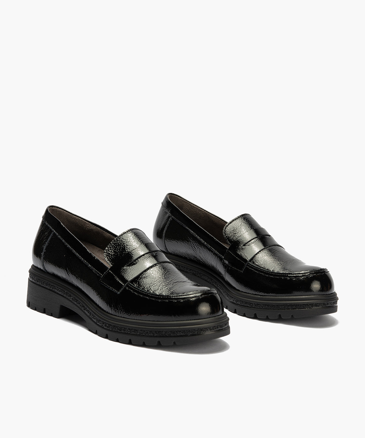 Mocasín antifaz en charol Negro