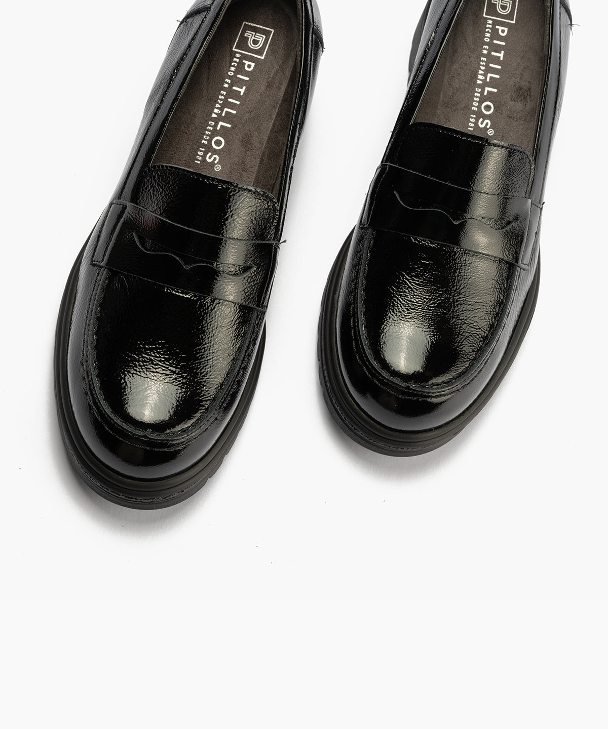 Mocasín antifaz en charol Negro
