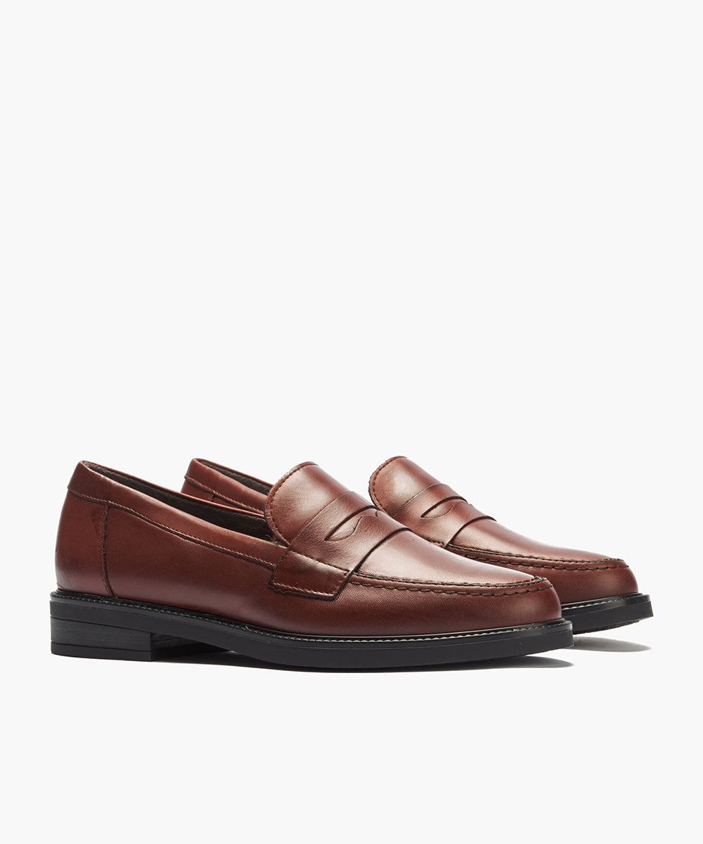Mocasin antifaz en napa Burdeos