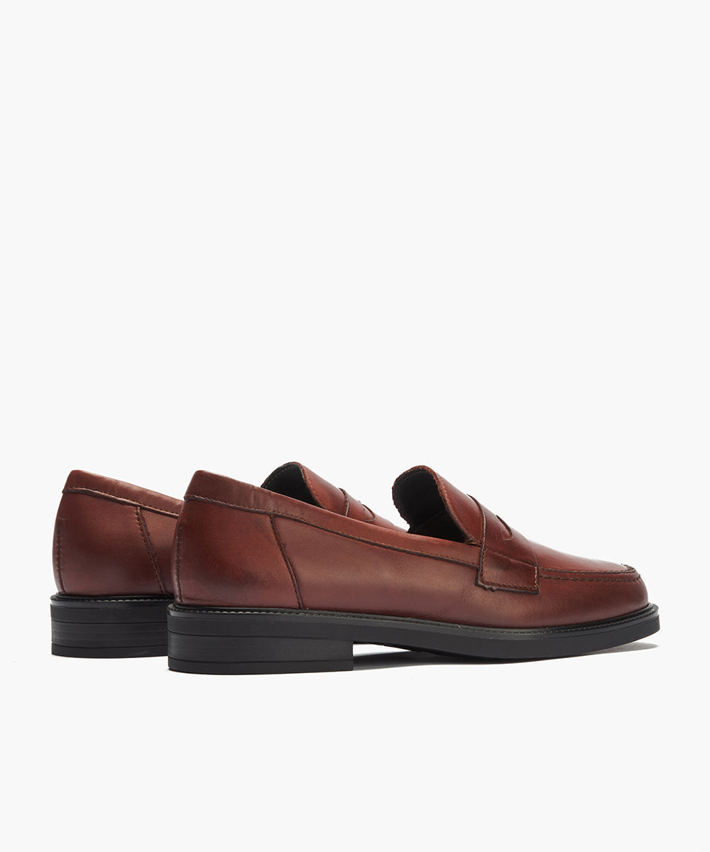 Mocasin antifaz en napa Burdeos