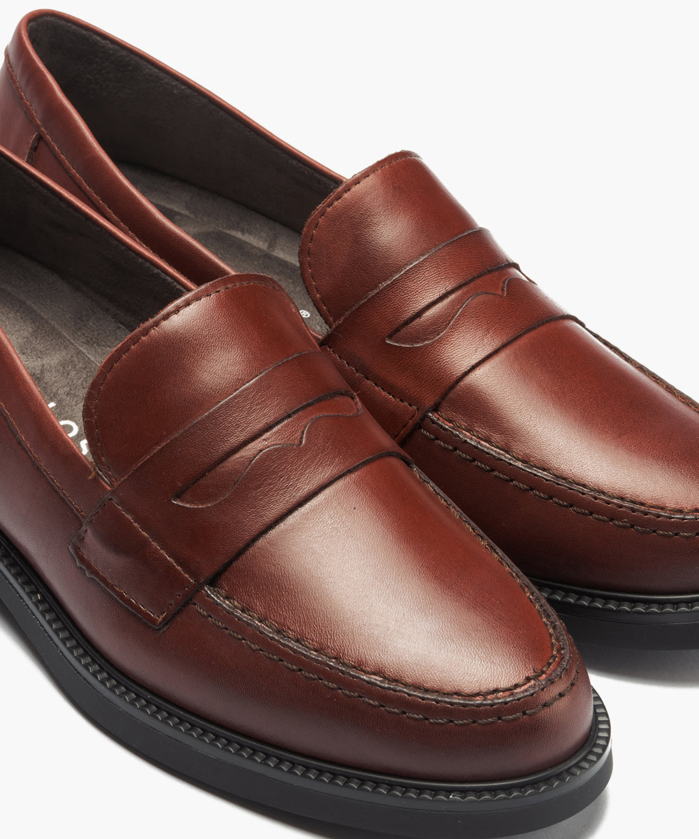 Mocasin antifaz en napa Burdeos