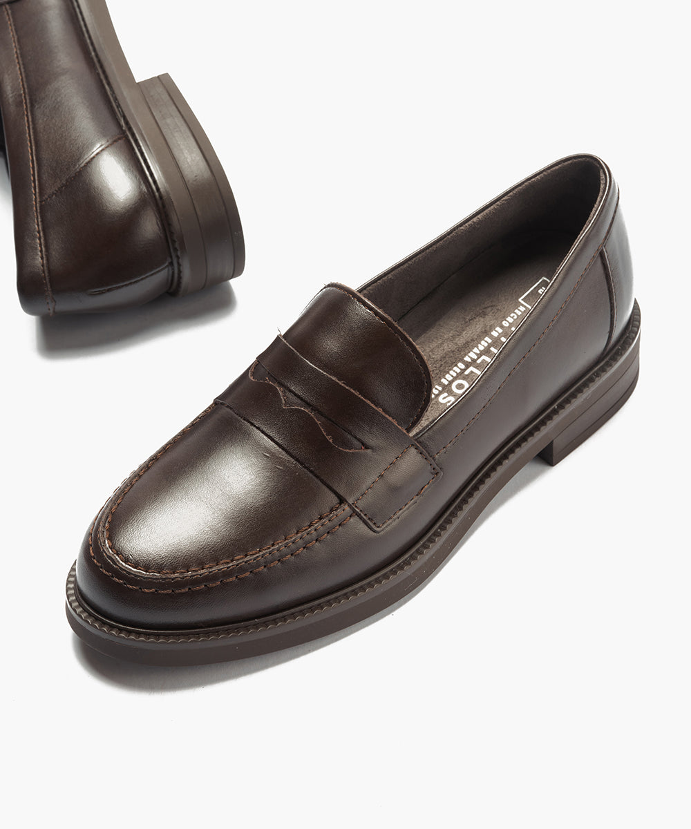 Mocasin antifaz en napa Marrón