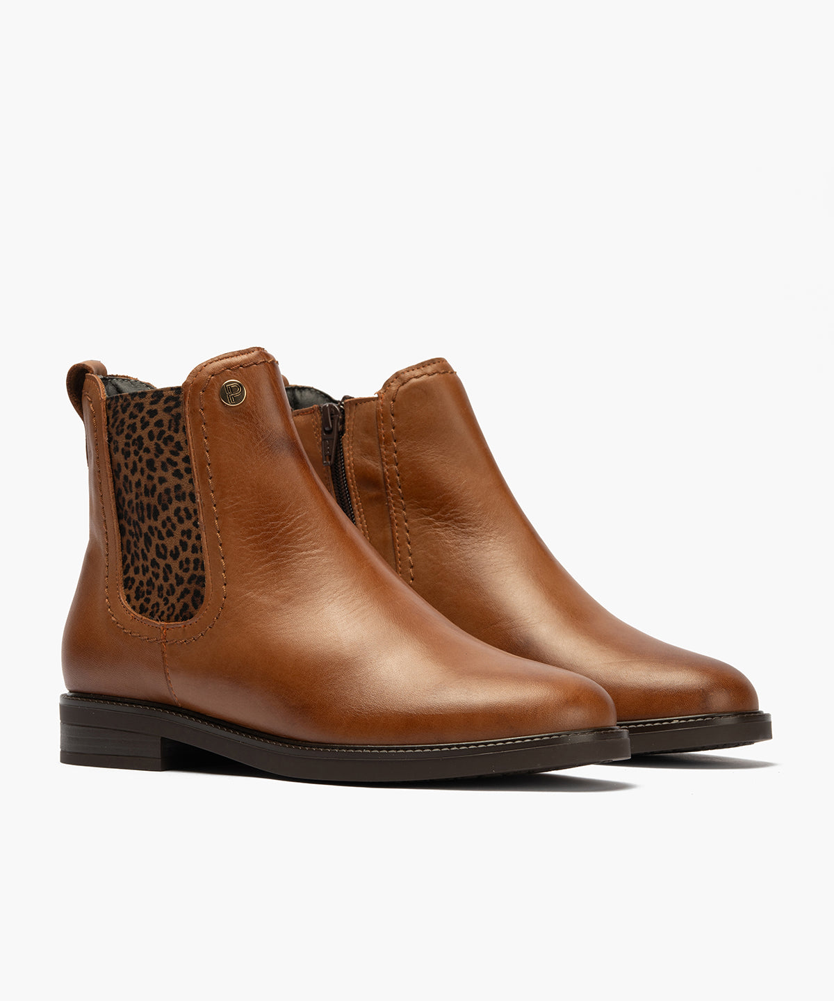 Botin chelsea en napa con elástico fantasia Cuero