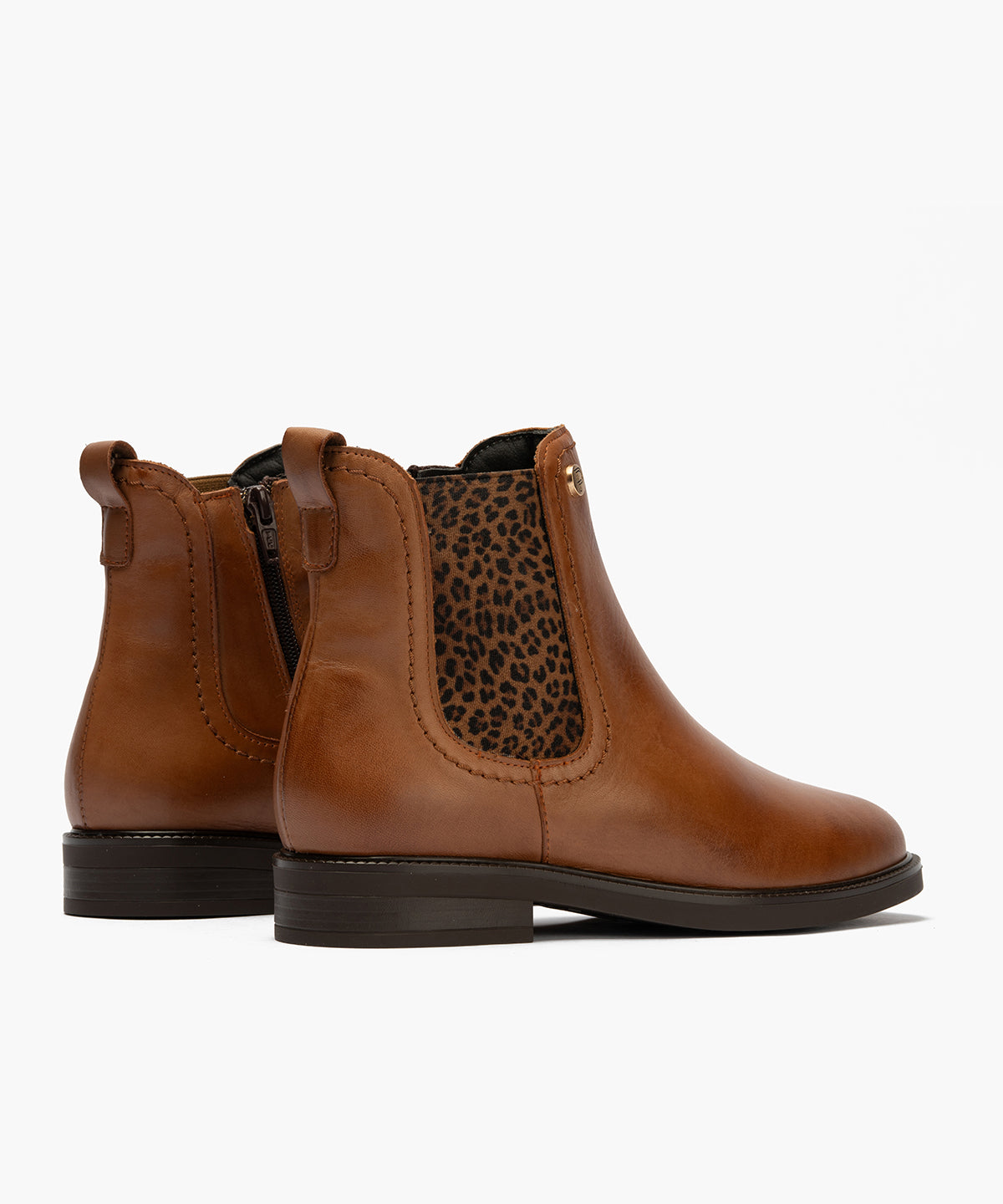 Botin chelsea en napa con elástico fantasia Cuero