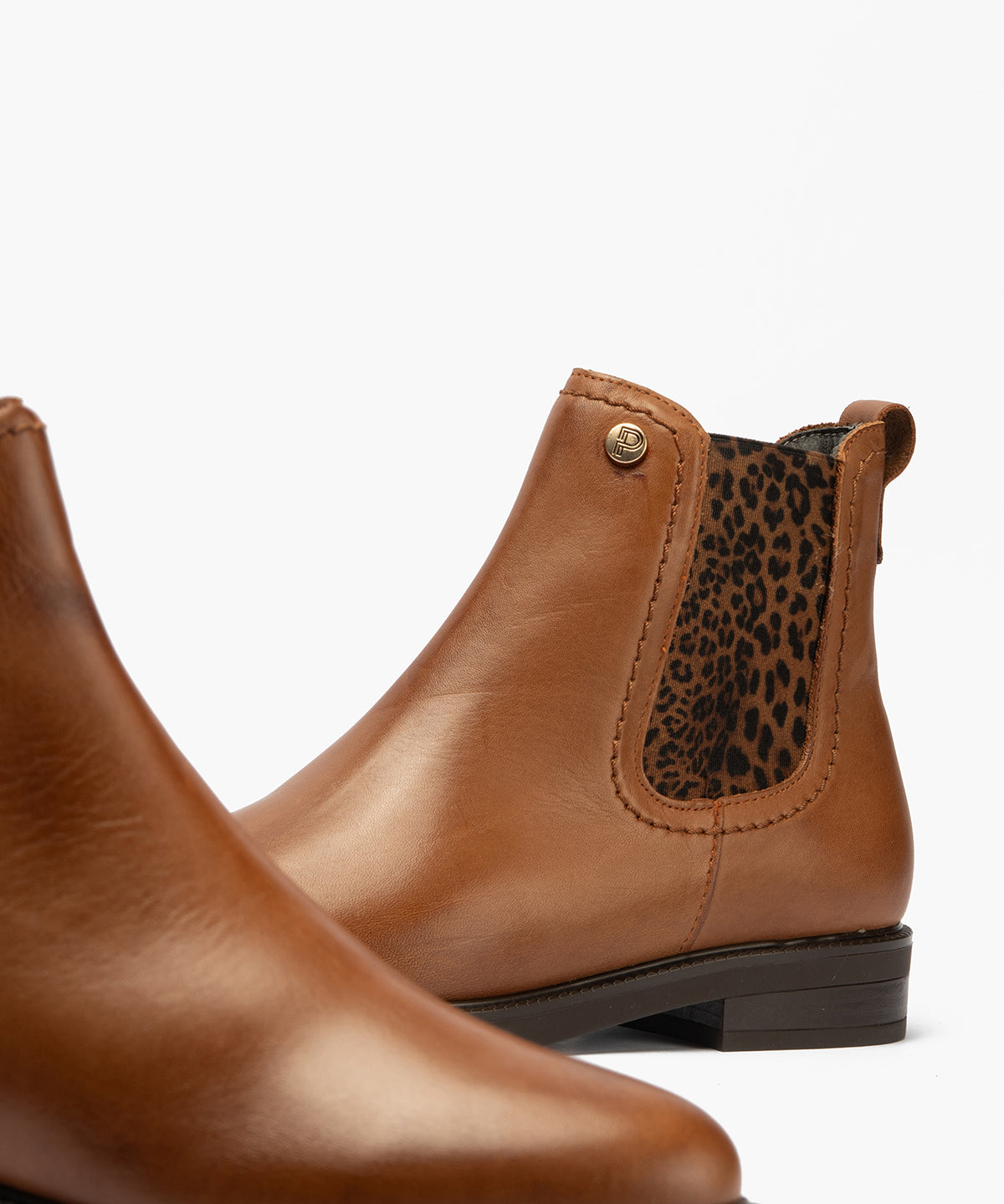 Botin chelsea en napa con elástico fantasia Cuero