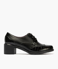 Blucher combinado charol coco con napa Negro
