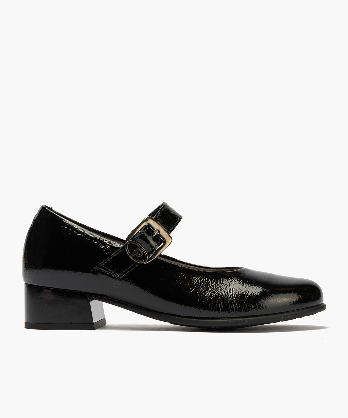 Mercedes en charol con velcro Negro