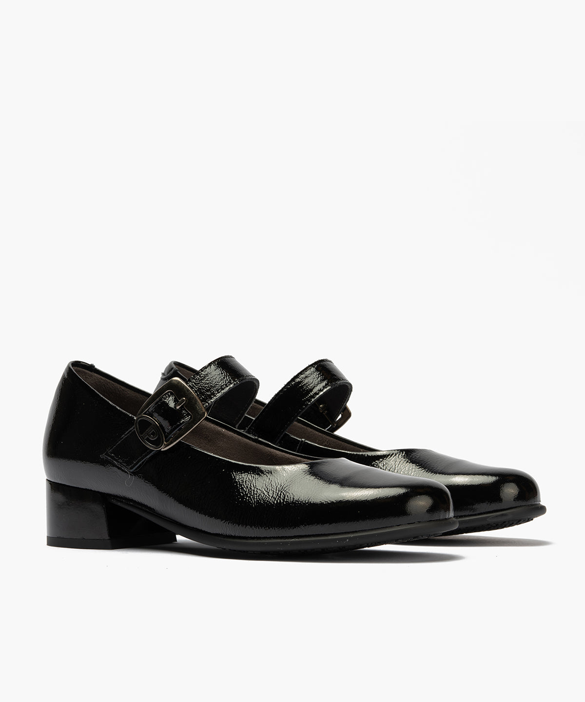 Mercedes en charol con velcro Negro
