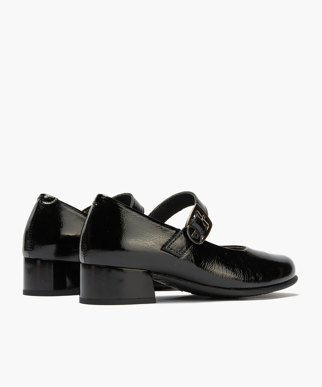 Mercedes en charol con velcro Negro
