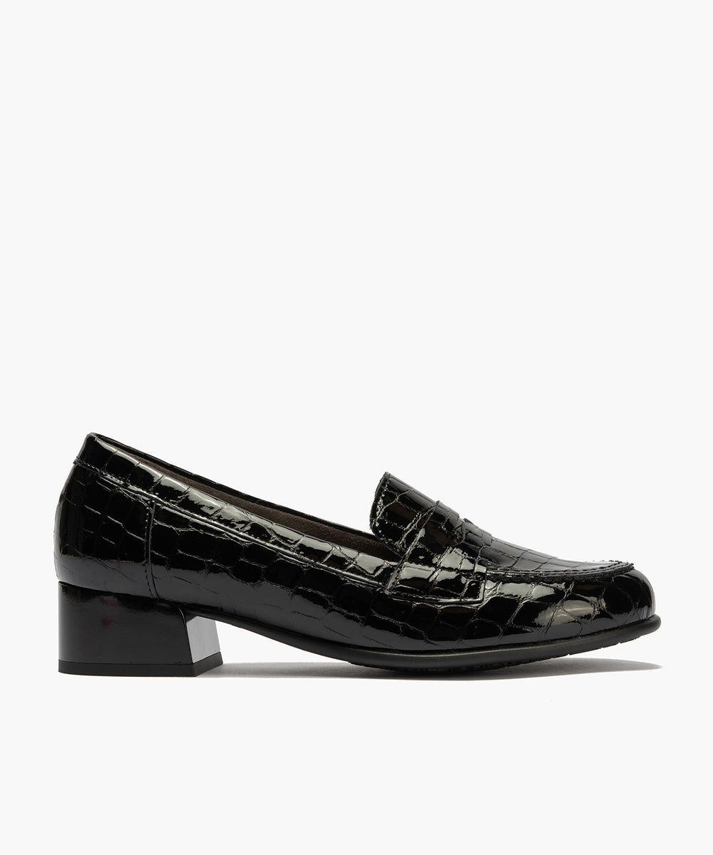 Mocasín en charol coco Negro