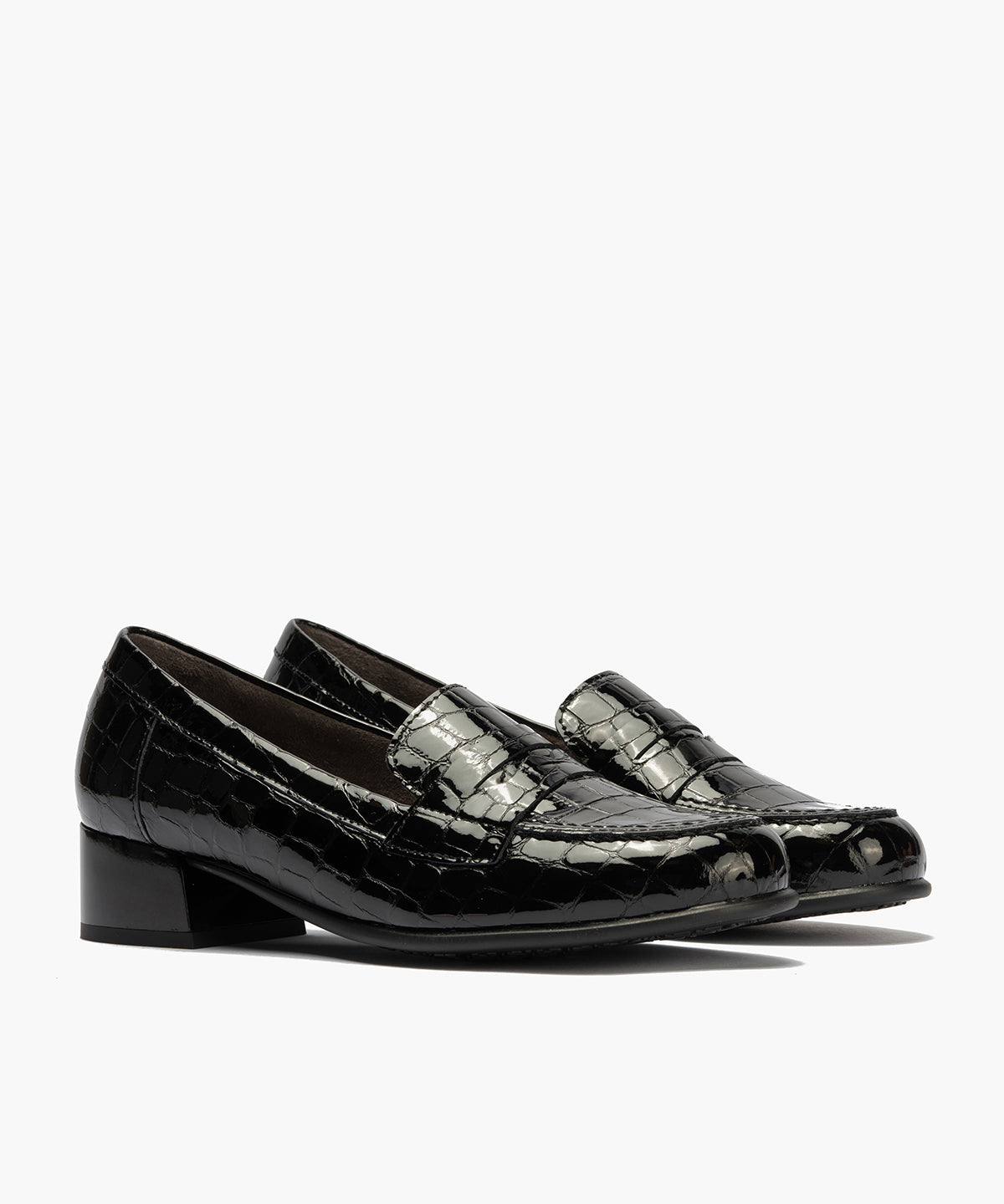 Mocasín en charol coco Negro