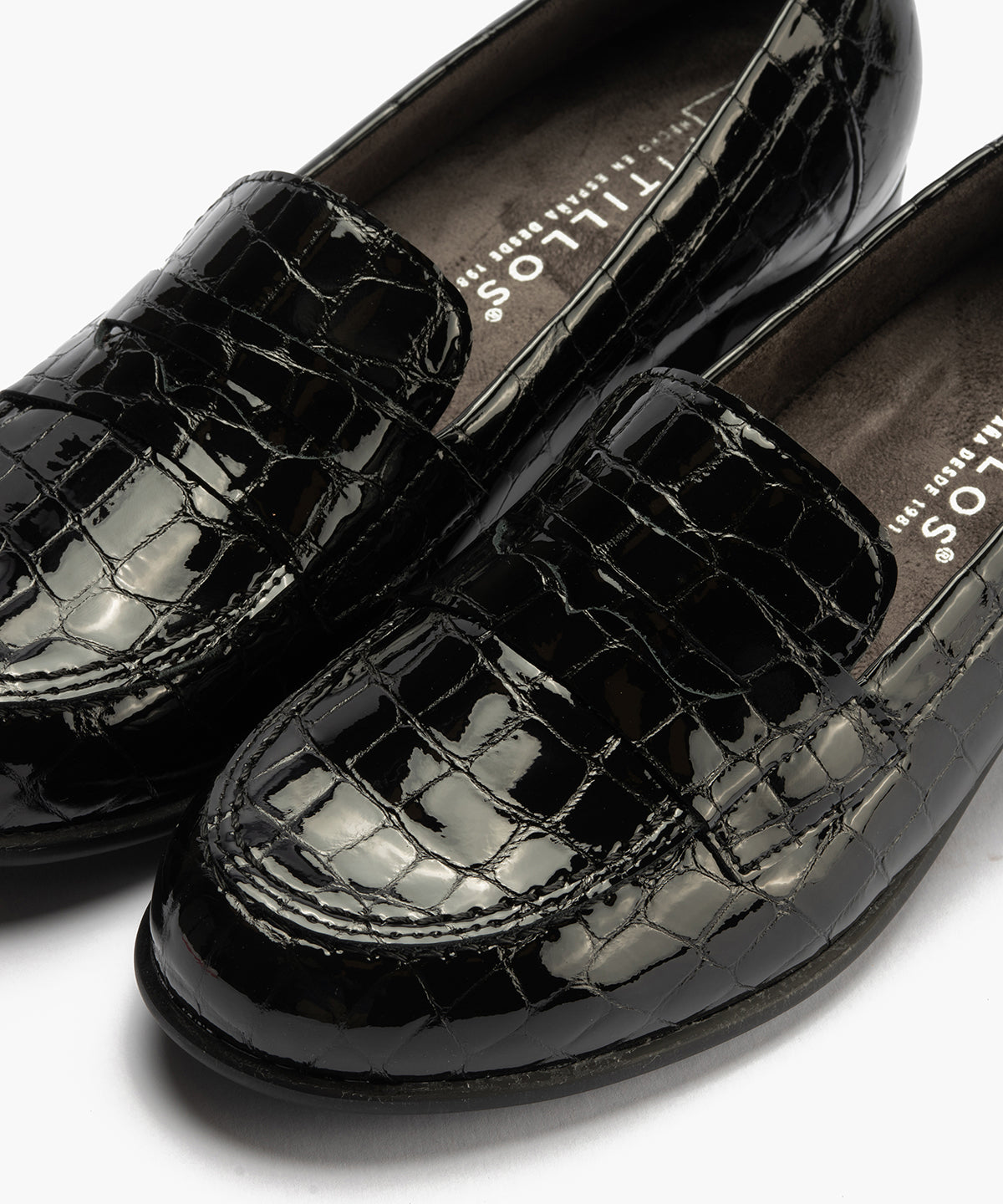 Mocasín en charol coco Negro