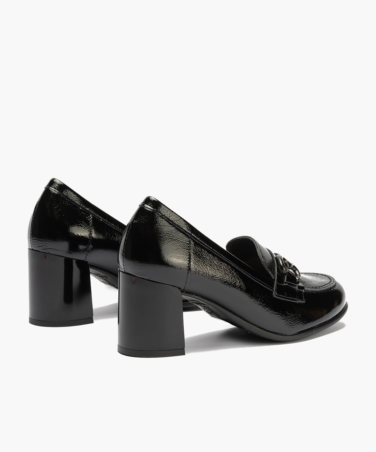 Mocasin charol con adorno Negro