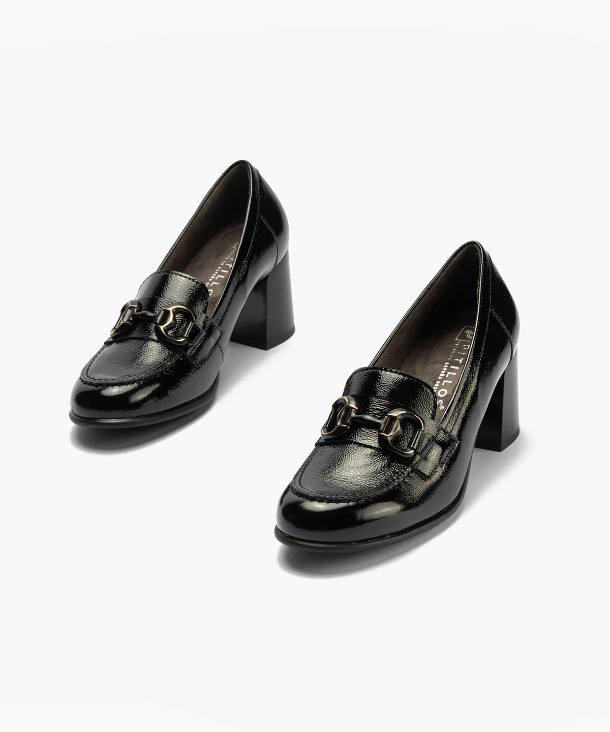 Mocasin charol con adorno Negro