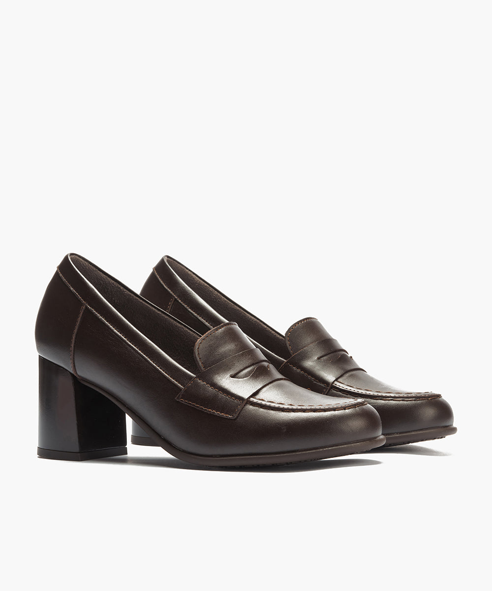 Mocasin antifaz en napa Marrón