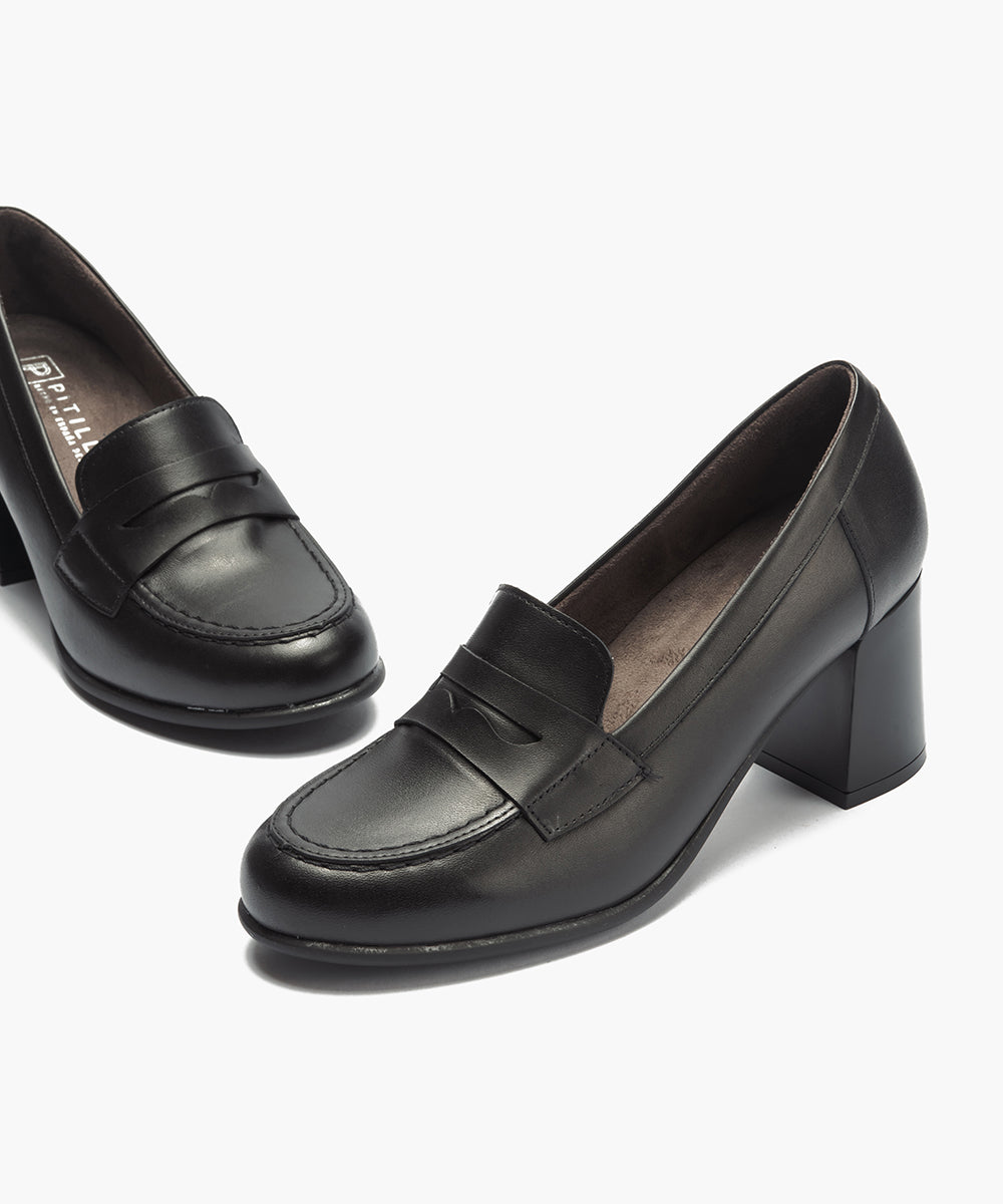 Mocasín antifaz en napa Negro