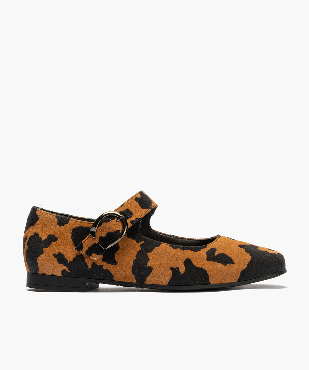 Mercedes en animal print con velcro Cuero