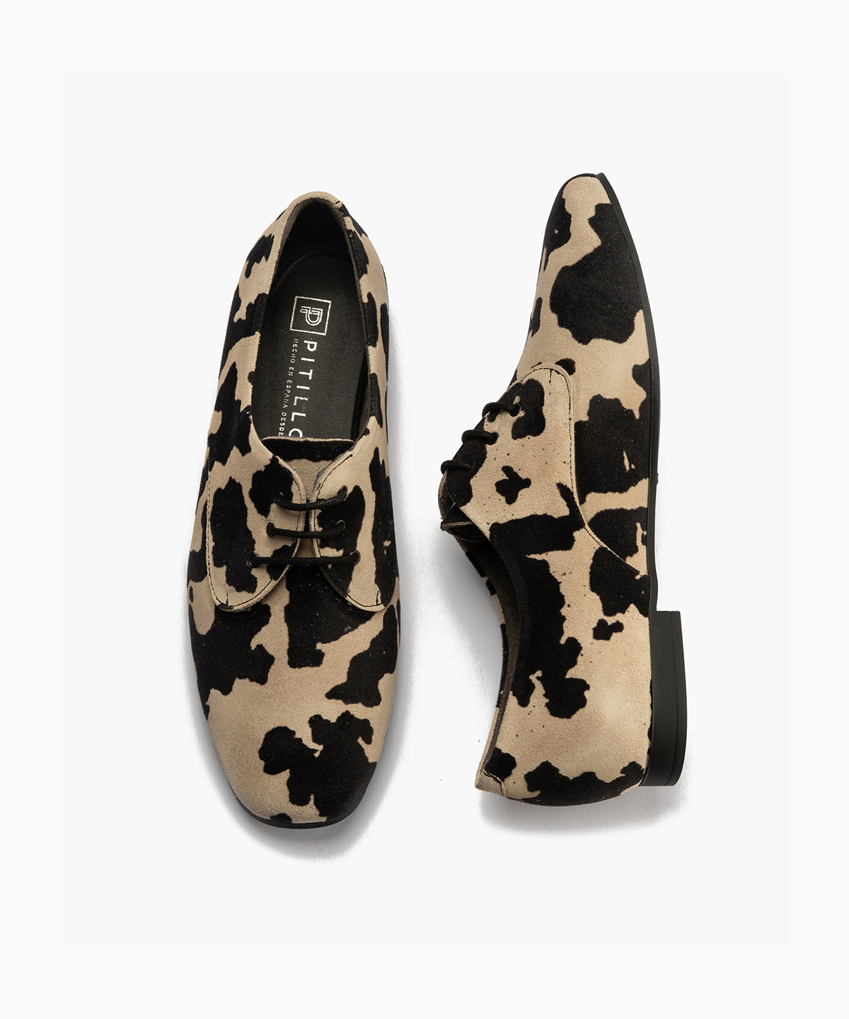 Blucher en animal print Beige