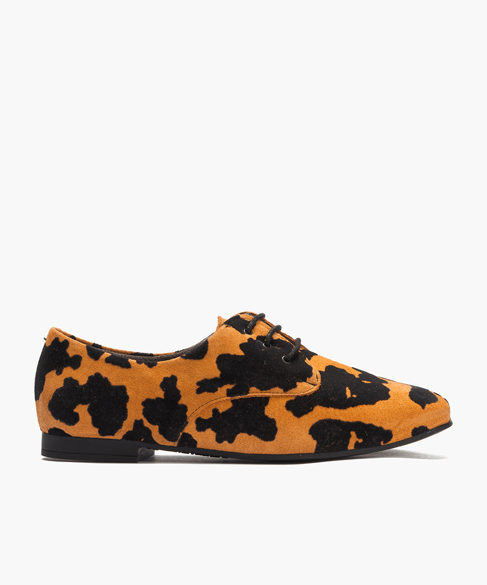 Blucher en animal print Cuero