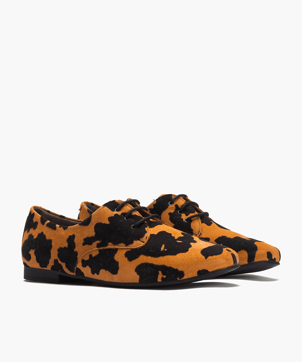 Blucher en animal print Cuero
