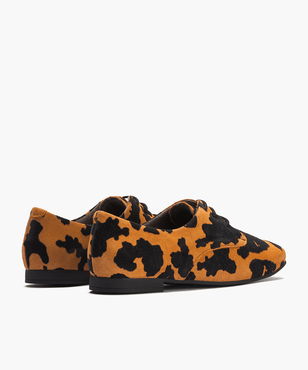 Blucher en animal print Cuero