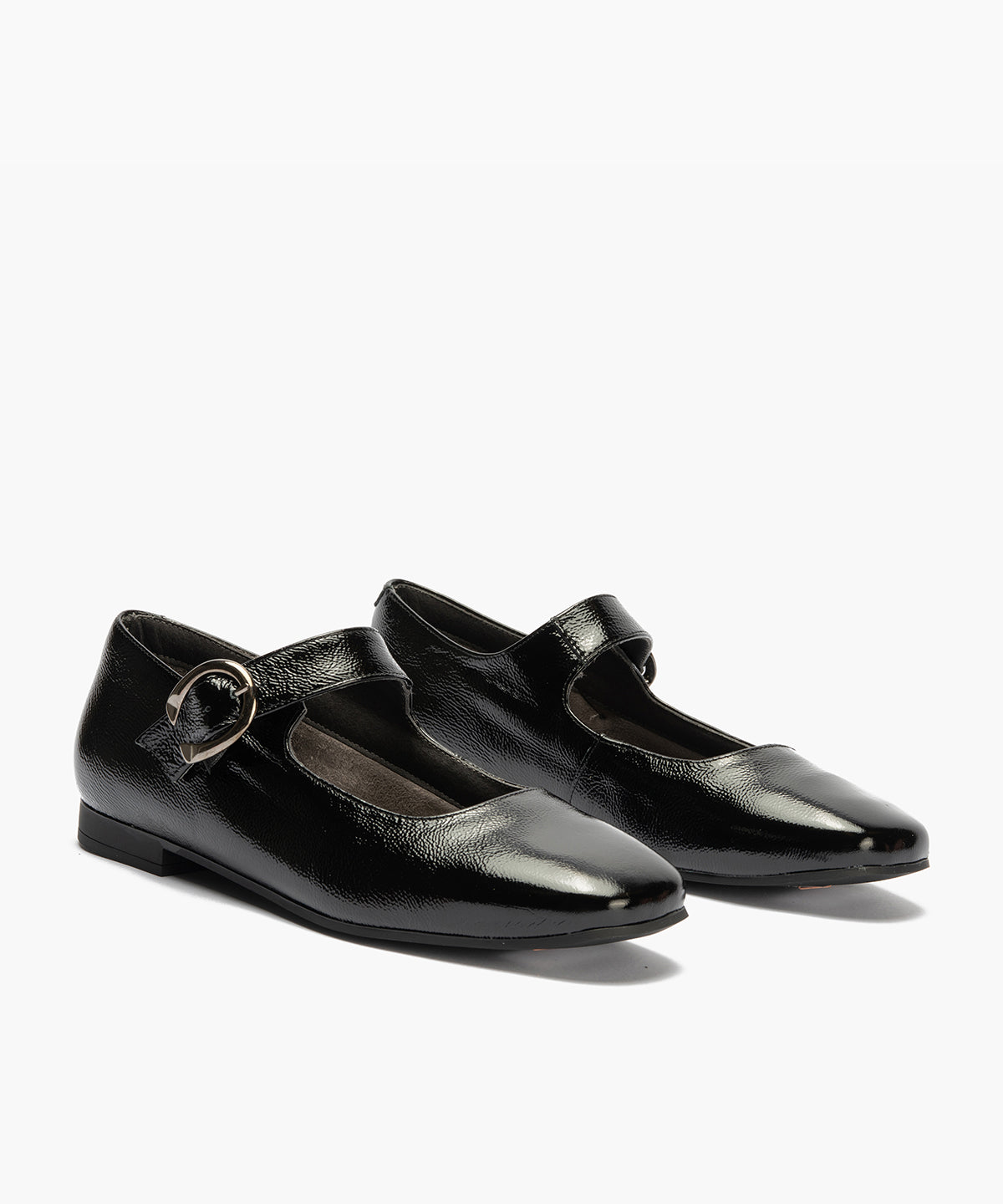 Mercedes en charol con velcro Negro