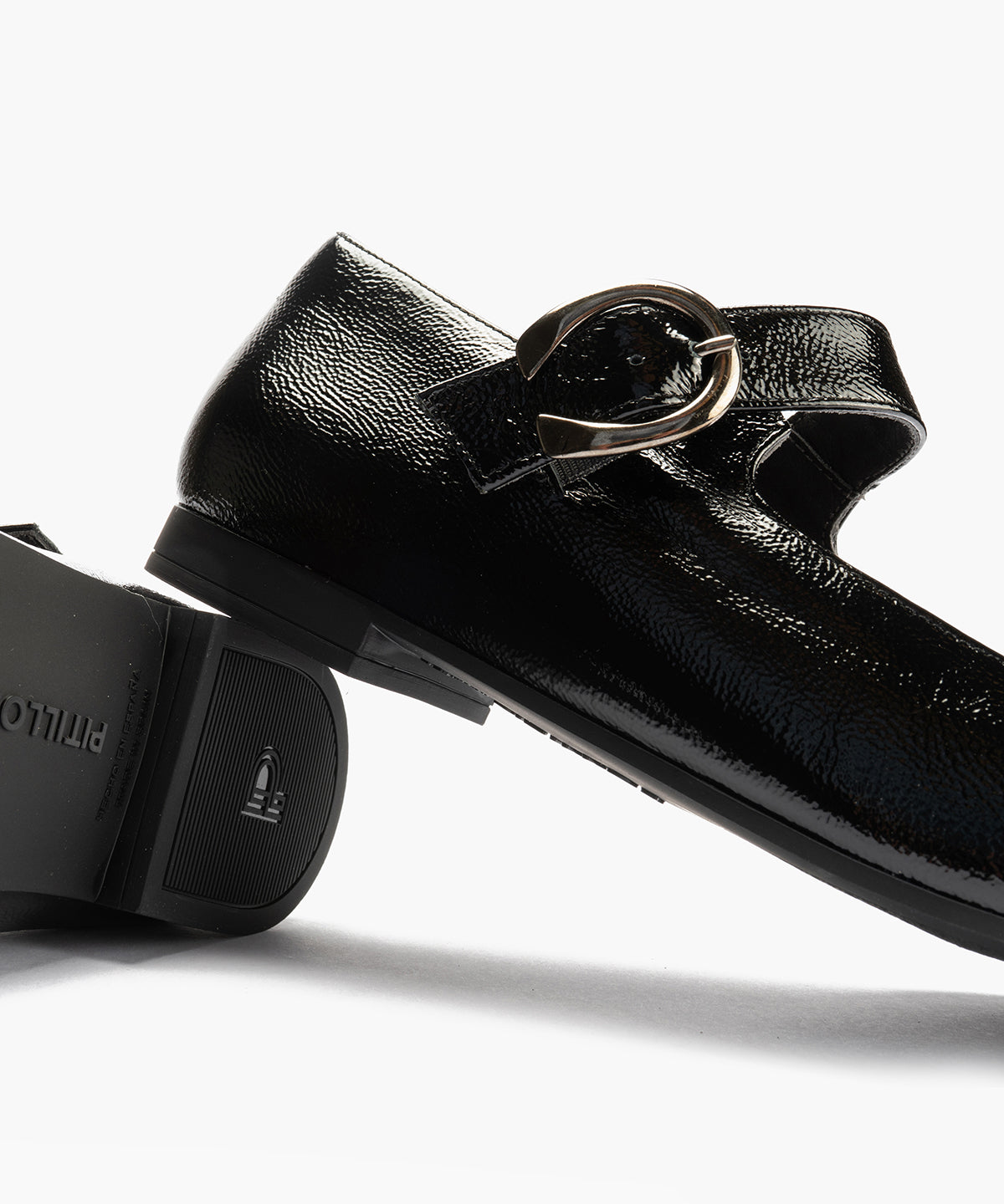 Mercedes en charol con velcro Negro