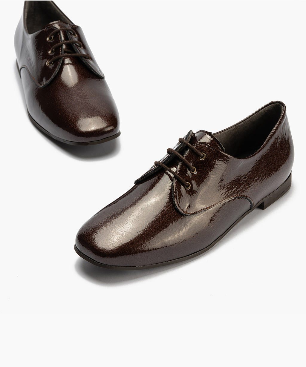 Blucher en Charol Marrón