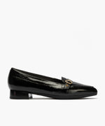 Mocasin en Charol con Hebilla Negro