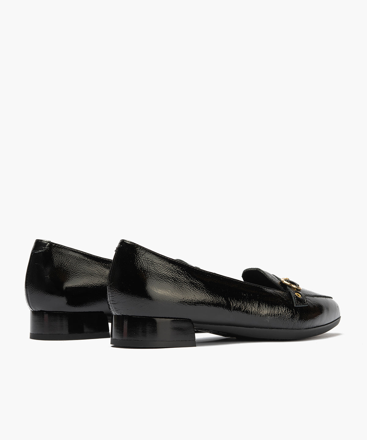 Mocasin en Charol con Hebilla Negro