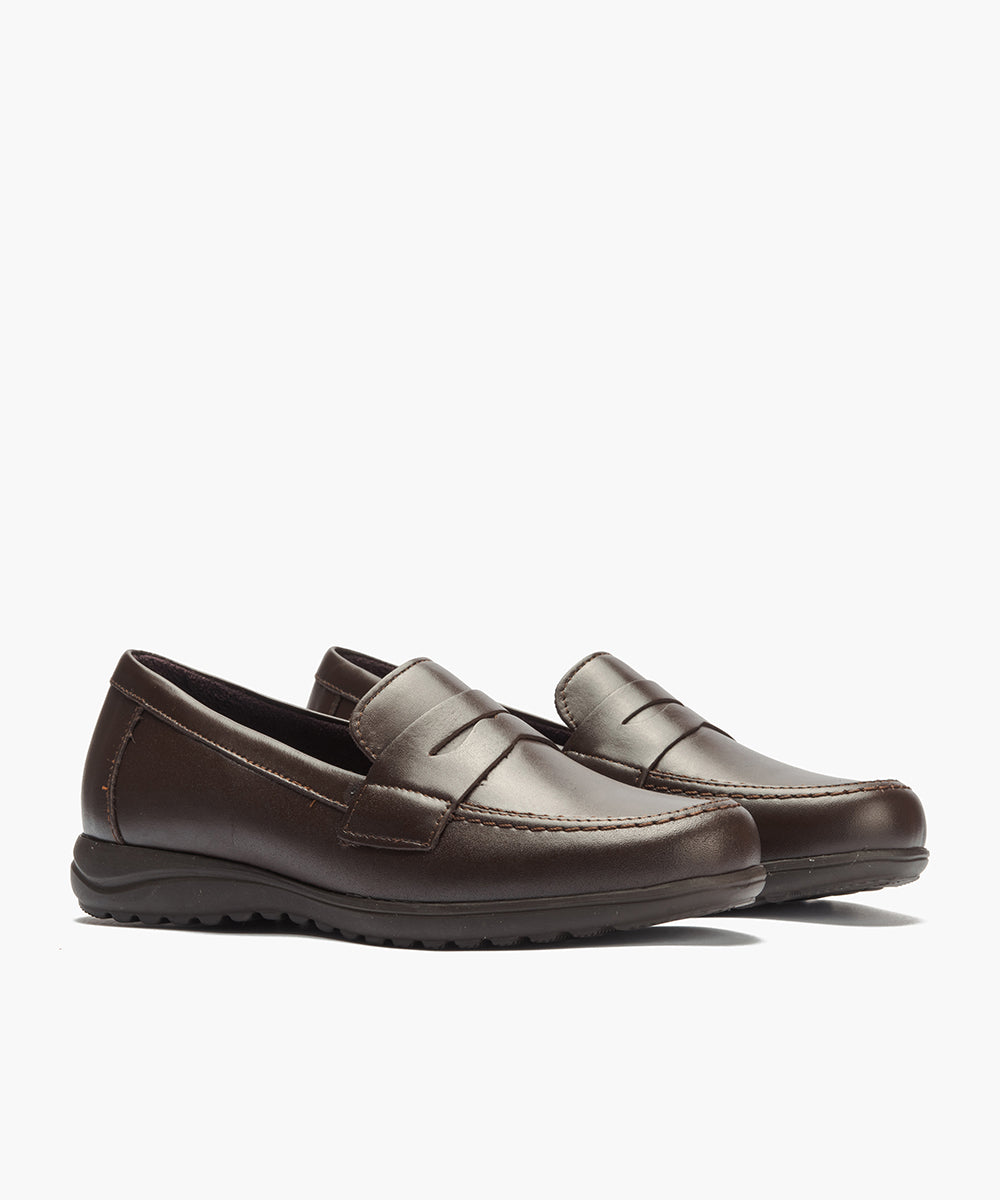 Mocasín antifaz en napa Marrón
