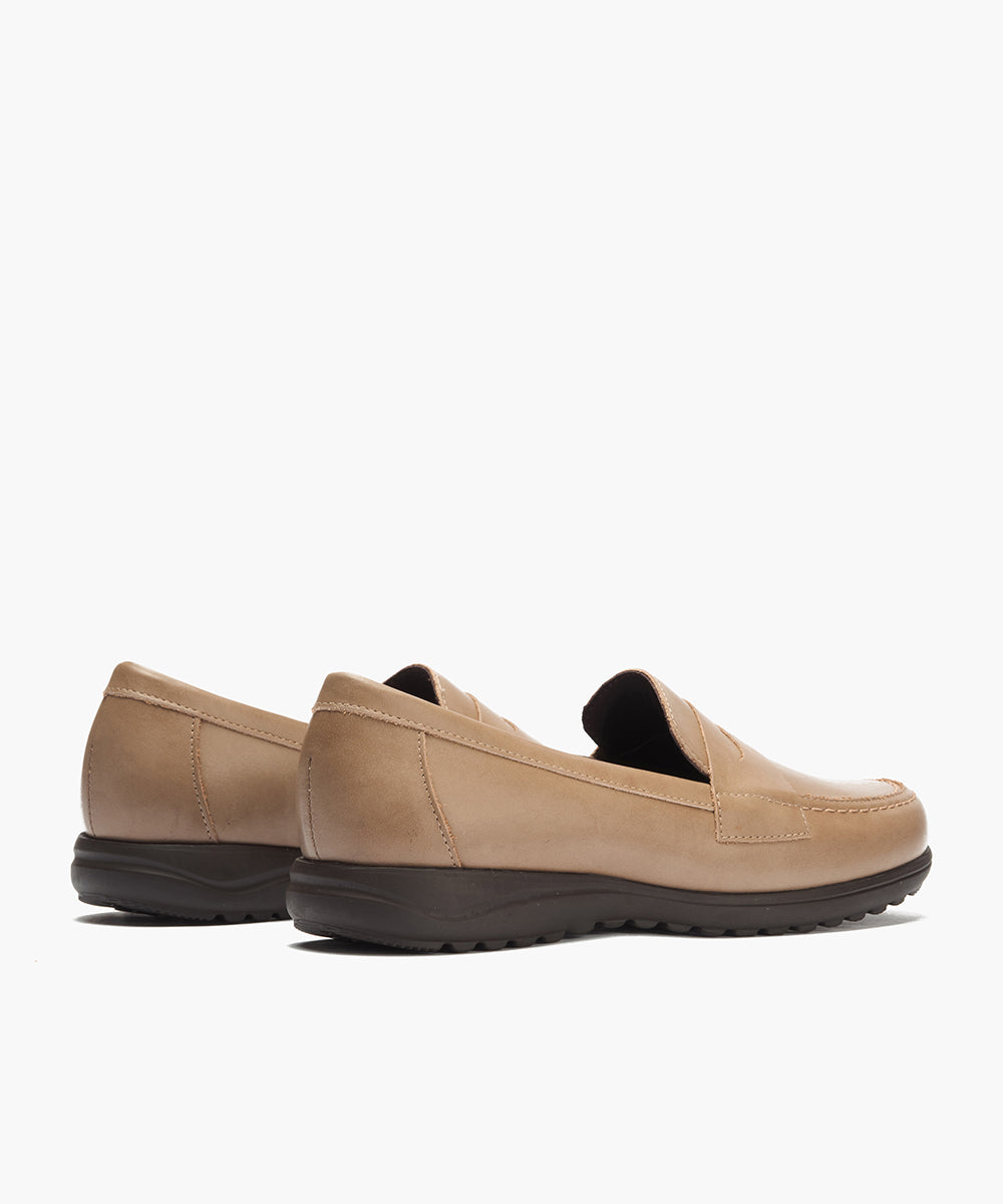 Mocasín antifaz en napa Topo
